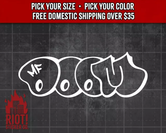 MF Doom Decal for Car Sticker for Laptop, Hip Hop sticker, Hip-Hop Decal, Rap
