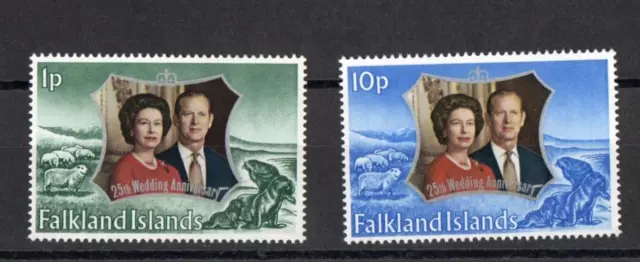 [8311]Falkland Islands 1972 Royal Silver Wedding MNH set.