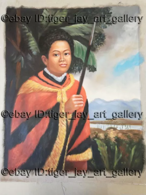 King Kamehameha III of Hawaii after Robert Dampier ALOHA American Oil Painting