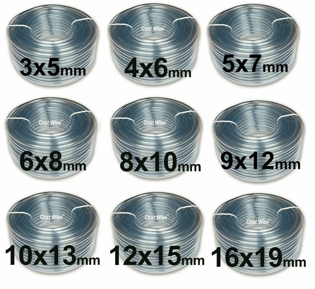 PVC TUBE CLEAR Plastic Hose/Pipe Food Grade Fish/Pond/Car/Aquariums