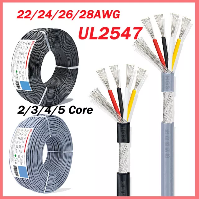 Multicore PVC Sheathed Cable 30 AWG 2/3/4/5/6/7 Core Signal Flexible Copper  Wire