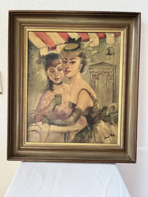 Grande PEINTURE HUILE SUR TOILE Signée DÉBUT XXè DLG DOMERGUE / Ancienne