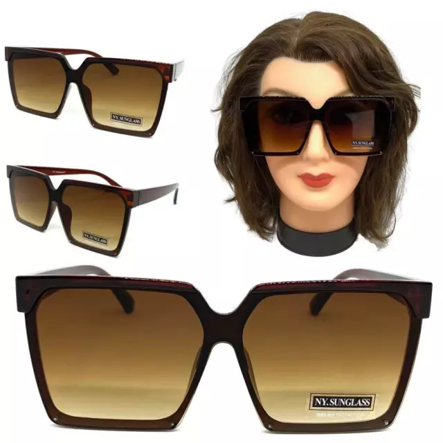 Chic Élégant Vintage Rétro Moderne Contemporain Style Soleil Lunettes Cadre Brun