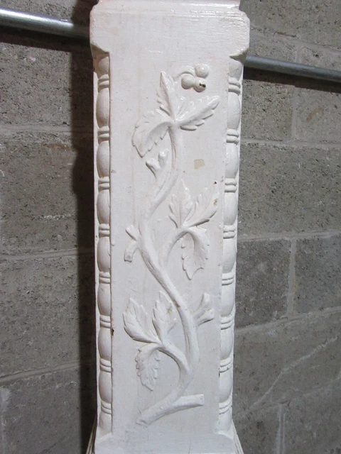 ~ Antique Carved Oak Newel Post 57 Tall 2 Of 2 ~ Architectural Salvage ~ 5