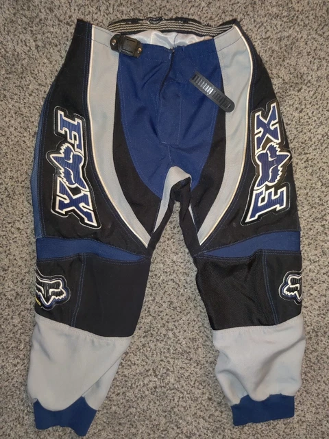 Fox Racing Pants Size 8 Youth Blue MX BMX Motorcross Dirt Bike