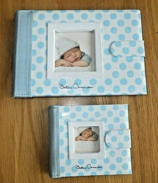 Juego de 2 álbumes de fotos para bebés ~ azul