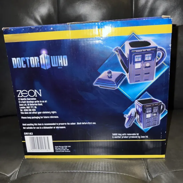 Doctor Who Ceramic TARDIS Teapot -  ZEON DR182  750ml Blue 3