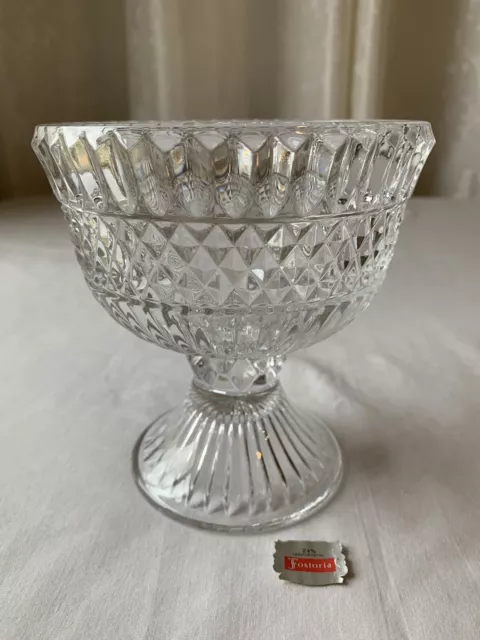 Fostoria Compote Candy Dish 24% Lead Crystal Pedestal Bowl Clear