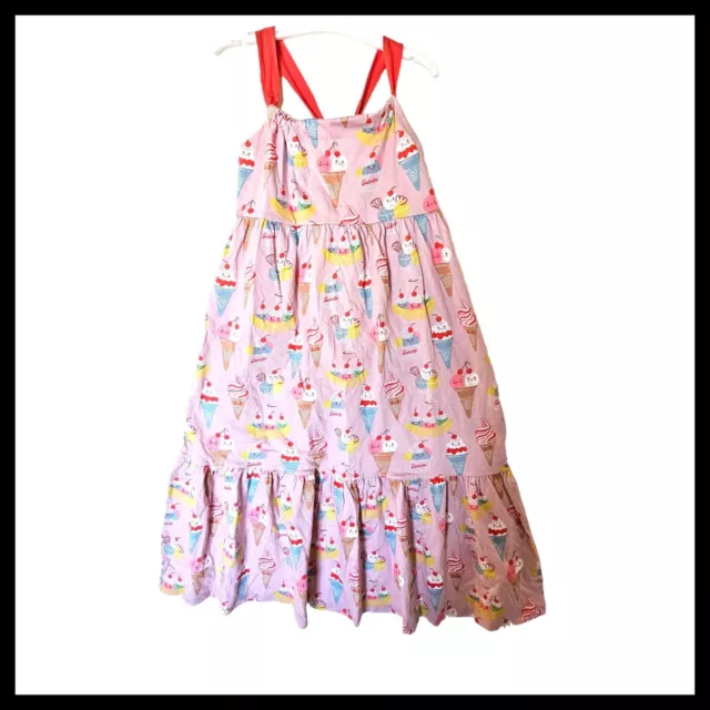 Mini Boden Tiered Jersey Maxi Dress French Pink Ice Cream Girls 11 12 Years NWT