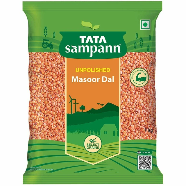 Tata Sampann Rozzo Masoor Dal Split 1kg Masur Dal Caduta Rosa Lenticchie Grammi