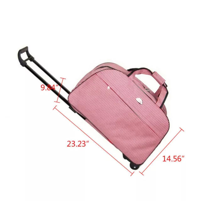 3-Layers Expandable Duffel Bag Suitcase Collapsible Rolling Wheeled Luggage Bag 14