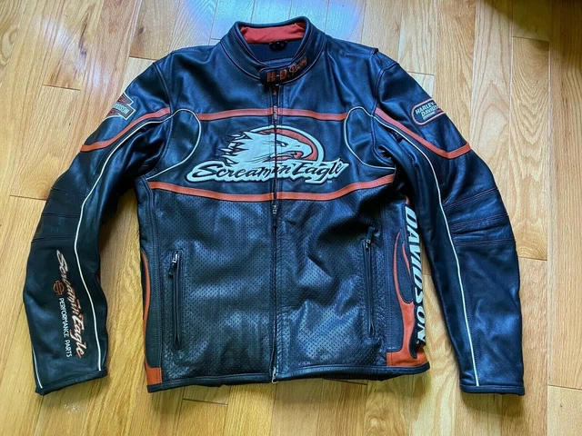 Harley Davidson Screamin Eagle Vintage Racing Leather Jacket