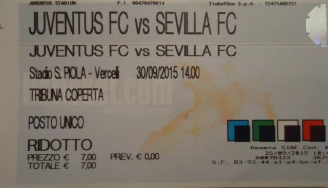 TICKET Youth League 2015/16 Juventus FC vs Sevilla FC