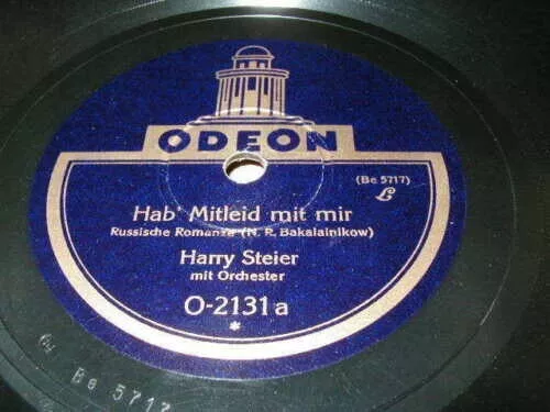 Schellackplatte Hab Mitleid mit mir Russische Romanze Harry Steier