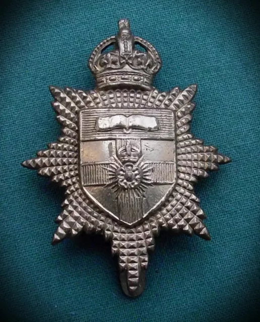 The University of London OTC, KC - 100% GENUINE British Military Army Cap Badge.