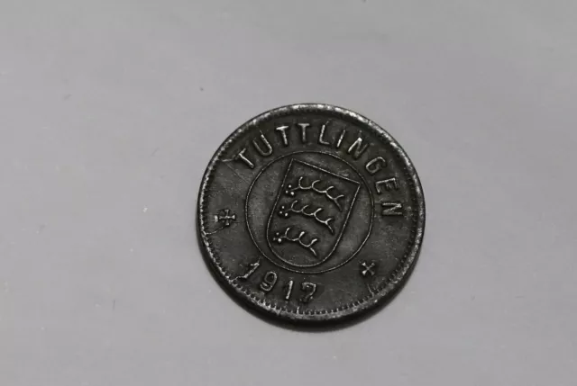 Germany War Money Token 10 Pfennig 1917 Tuttlingen Iron B36 #Z3397