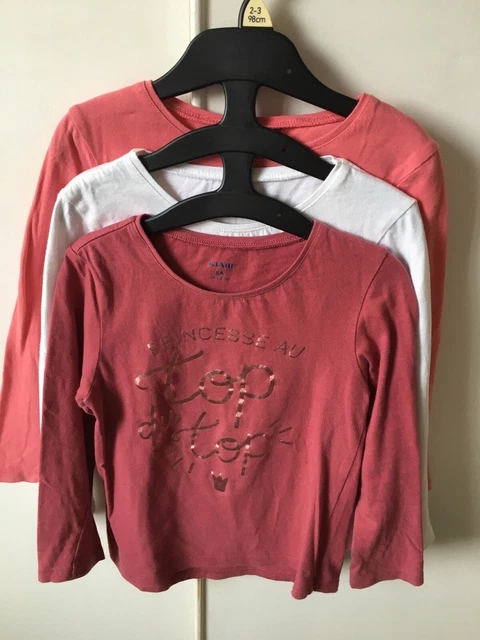 Girls Long Sleeved Tops Bundle Of 4 Age 4-5 Years Cotton