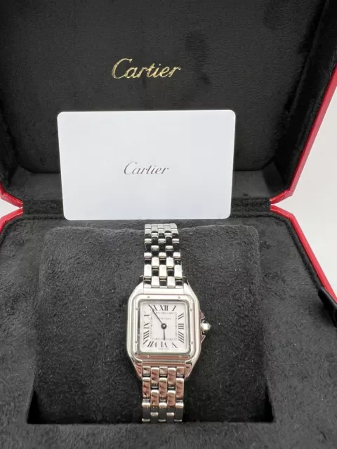 Cartier Panthère Silver Dial Quartz Watch Box Papers WSPN0006