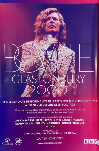 David Bowie - Glastonbury 2000 (PROMOTIONAL POSTER)