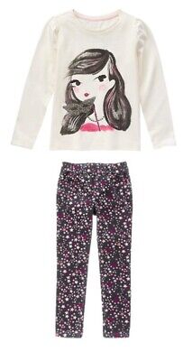 Gymboree Starry Night Girl Masquerade Ball Mask Top Corduroy Pants Outfit Set 5