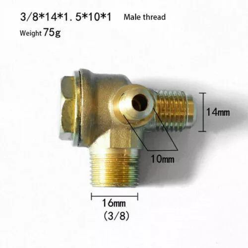 Luftkompressor Messing 3 Drei Wege Rückschlagventil Einseitig Verbindung Rohr DE