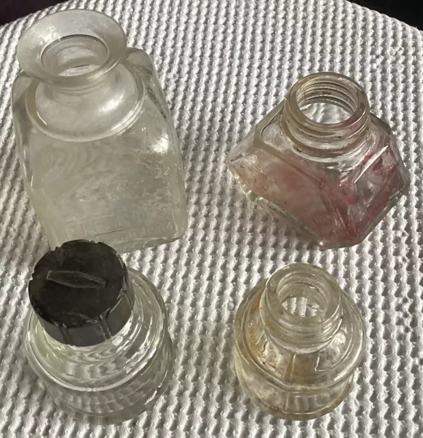 Four Vintage Ink Bottles