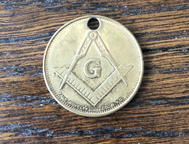 Rare George Washington Masonic National Memorial Token Freemason VF+