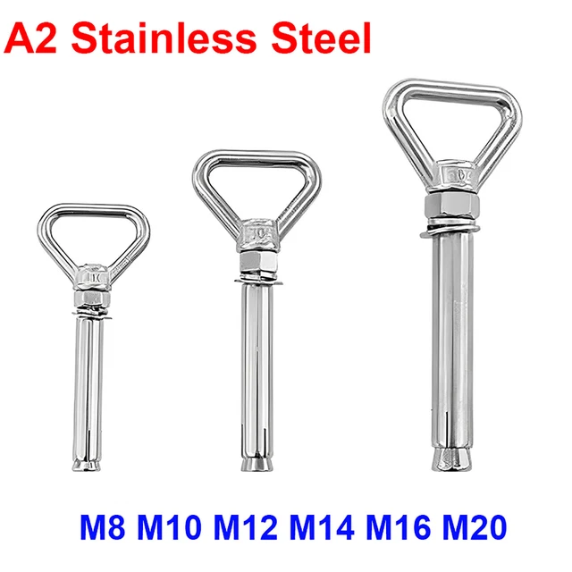 M6-M20 Concrete Sleeve Anchors Triangles Lifting Eye Expansion Bolts A2 Grade