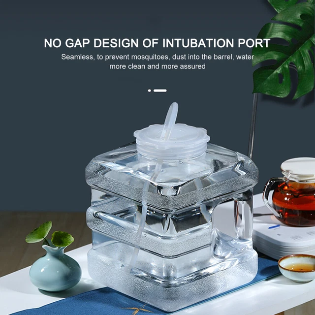 Transparent Water Bucket Drink Water Storage Container for Car Outdoor Camping