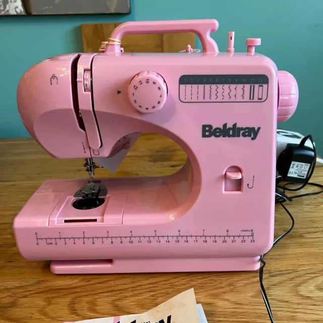 Beldray Pink 12 Stitch Electric Sewing Machine With Carry Case INCOMPLETE