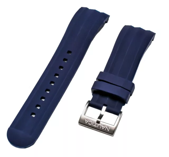 Nautica Men's N17592G | A17592G NST 101 Blue Silicone 24mm Original Watch Band
