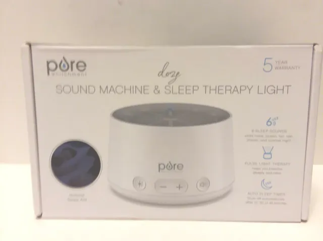 Máquina de sonido y terapia del sueño Pure Enrichment Doze luz, blanca, #0763