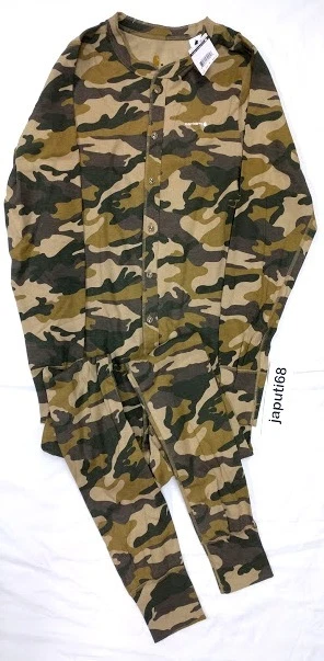 CARHARTT K226 MIDWEIGHT Cotton Union Suit Rugged Khaki Camo A52
