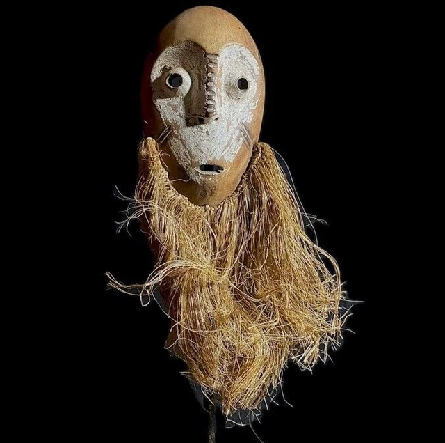African Mask Tribal Face Lega Mask Face Lines Congo Wall Hanging tribal -8685