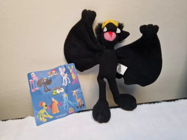 McDonalds Happy Meal 2000 - Toy  Plüsch Tiere Figur - Verrückter Zoo  Fledermaus