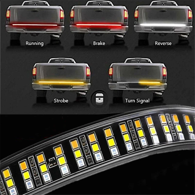 60" Tailgate LED Strip Bar Truck Stop Brake Turn Signal Tail Light For Ford F150