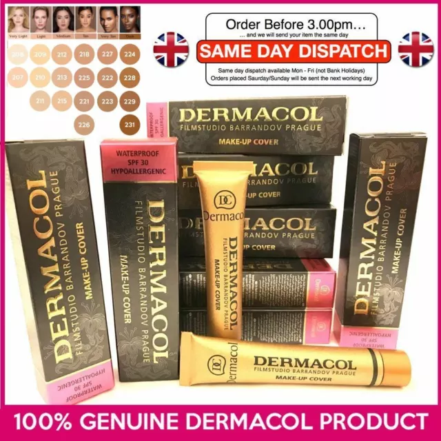 ORIGINALE Dermacol Trucco Leggendario Fondotinta Mimetico Copertura Alta Copertura Mimetica Regno Unito