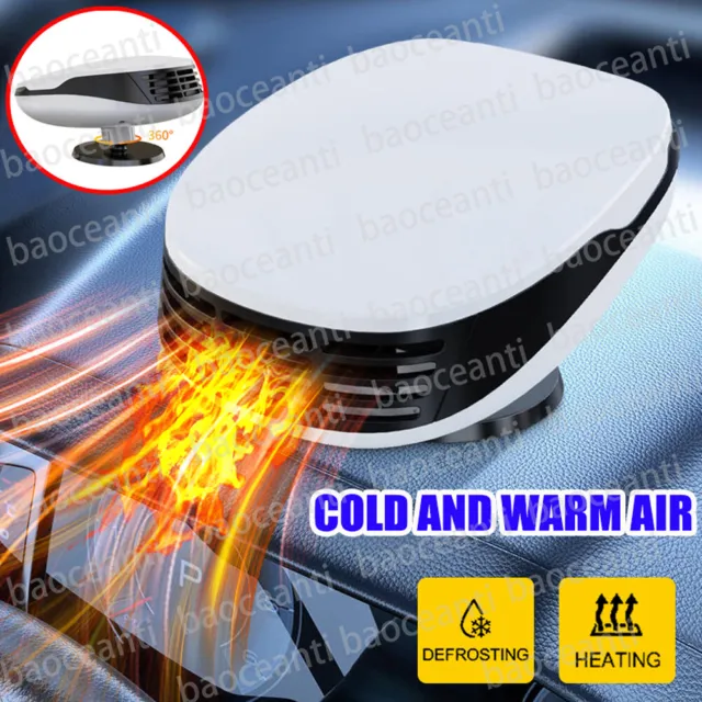 Defrost Car Heater, 2 in 1 Heating Fan Snow Removal Heater, 360 Degree  Rotating Car Heater Fan, Copper Cable Collapsible Car Heaters, Automobile