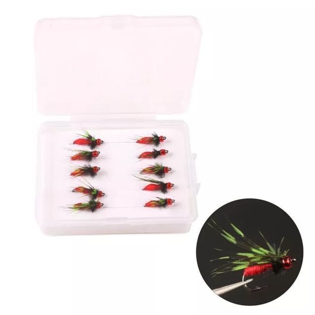 10 pièces kit mouches pêche à la mouche ensemble d'appâts insectes poisson n