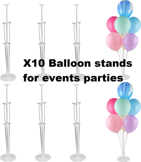10 Ballonständer Kit Tischballons Halter für Hochzeit Geburtstag Party Dekoration