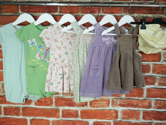 BABY GIRL BUNDLE AGE 9-12 MONTHS NEXT ZARA etc DRESS ROMPER HAT SUMMER SET 80CM