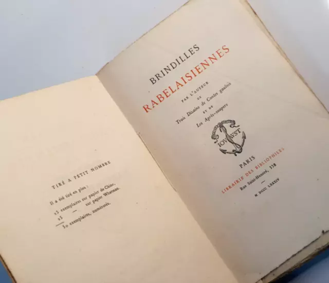 JAYBERT LEON - Brindilles Rabelaisiennes. Trois Dizains De Contes Gaulois - 1884