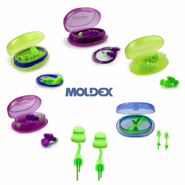 Moldex Reusable Ear Plugs - Comets, Twisters, Rocket Corded Uncorded Earplugs