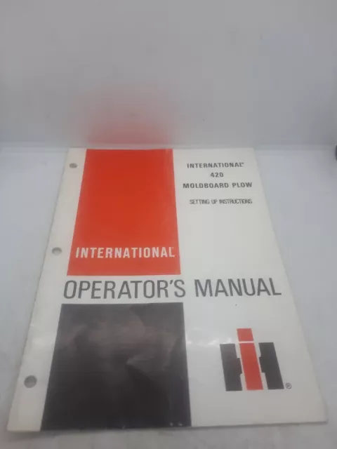 IH International Harvester 420 Moldboard Plow Owner's Operator's Manual