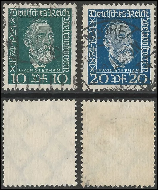 Deutsches Reich - Heinrich von Stephan 10 Pf., 20 Pf. - gestempelt - 368-369