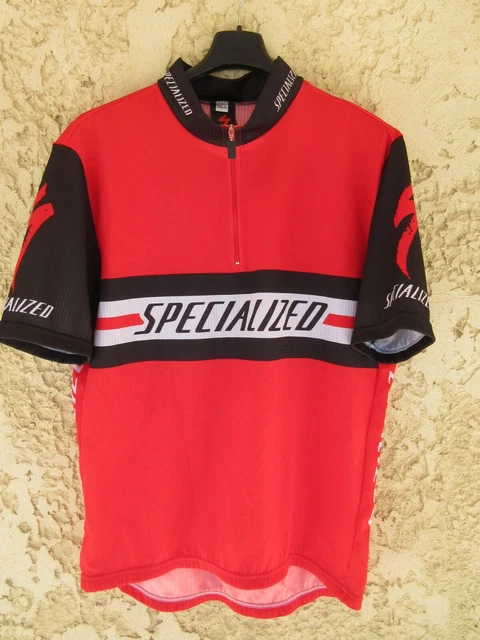 Maillot cycliste Team Specialized jersey jaune fluo et rouge - XXL