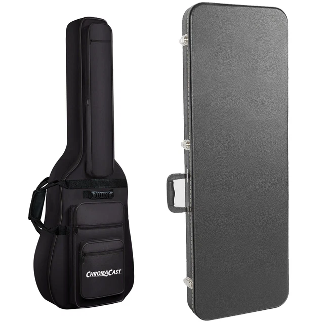 CHROMACAST BLACK ELECTRIC Guitar Hard Case or Padded Gig Bag Ships