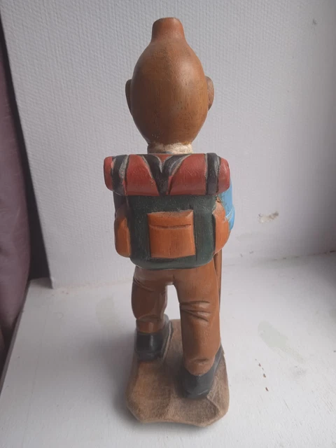 ANCIENNE STATUE EN Bois Sculpte Artisanal Espagnol Annees 50/60 EUR 12