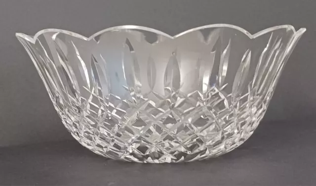 Waterford Lismore 9" Scalloped Crystal Bowl