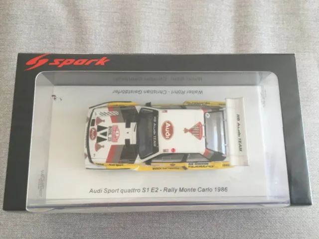 1:43 Spark S5190 Audi Sport Quattro S1 E2 Rohrl rally Monte Carlo 1986